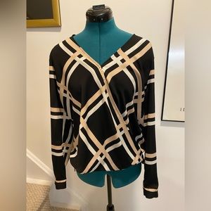 ML geometric blouse, new without tag, size 10